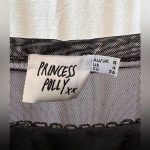Princess Polly corset top with sheer back and sleeves. Size 4/small.